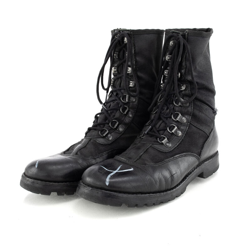 Austrian Black Canvas & Leather Jungle Boots | Issued, , large image number 2